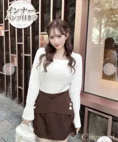 cheri mi  クロススカート(インナーパンツ付き) シェリミー