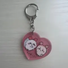 ちいかわ カニあいさつ ハート アクリル キーホルダー 古本屋 モモンガ