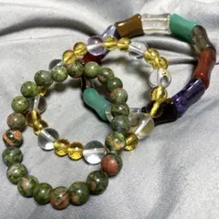 天然石 ブレスレット バングル 3点セット