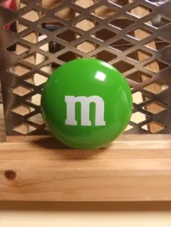 M&M's グリーン空き缶　 缶ケース 小物入れ