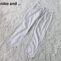 ニコアンド ホワイトパンツ ホワイトデニム サイズ3 綿100% カジュアル