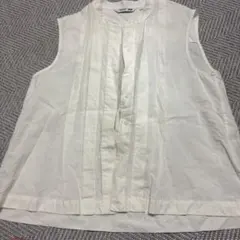 【新品】ユニクロ　コントワーデコトニエ　リネンブレンド ブラウス　Ｌ　ホワイト