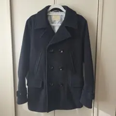 美品 ネイビー ウール ピーコート UNITED ARROWS