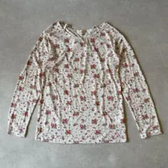 サンカンシオン 花柄 ドット 長袖 カットソー ロンT Lサイズ相当のサムネイル