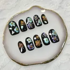 【現品1点限り】ネイルチップ：成人式　着物　和風