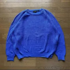 80s Eddie Bauer Cotton Knit XL 黒タグ前期