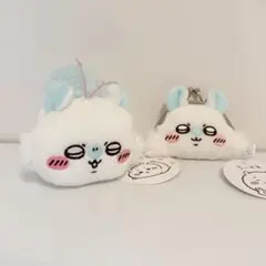 ちいかわ　モモンガ　ねそべりマスコット　ミニがま口ポーチ　2点セット