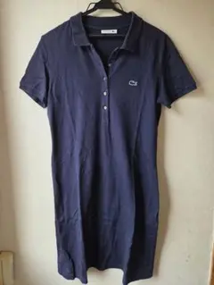 Lacoste ネイビー 半袖ポロワンピース