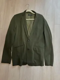 【美品】ナノユニバース　テーラードジャケット　メンズ　カーキー　Lサイズ