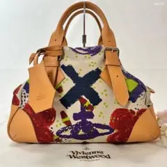 【美品/保存袋付】ヴィヴィアンウエストウッド ヤスミン ハンドバッグ 総柄
