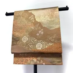 【袋帯】西陣 服部織物 六通柄 手工芸 正絹 こはく錦 準礼装用 仕立て済みのサムネイル