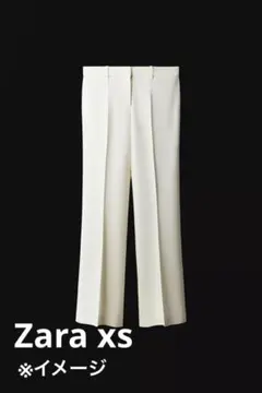 ZARA パンツ　オフィスコーデ　春夏 アイボリー