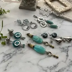 ブルーグリーンピアスまとめ売り