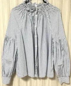 GAP ギャップ　コットン　フリルネック　ブラウスのサムネイル