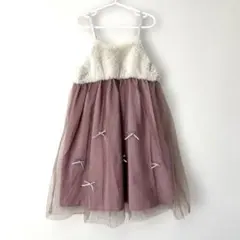 アプレレクール　ファーチュールワンピース ピンク　キャミソールワンピース