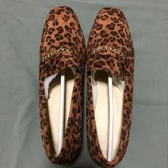 新品未使用　早い者勝ち　靴　パンプス　箱あり　ヒョウ柄　スクエア　オシャレ