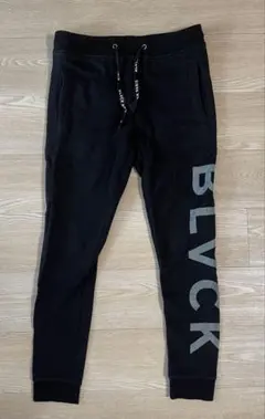 ぴょんくんさま専用ブラックパリ　スウェット　ジョガーパンツ Sサイズ