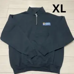 90s US古着　XL ハーフジップ　スウェット　ワッペン