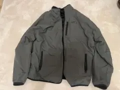 グレー ナイロンジャケット フリースライニング