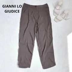 w06 GIANNI LO GIUDICE レーヨン混テーパードパンツ ブラウンのサムネイル