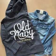 Old Navy フード付きトレーナー H&Mデニムシャツ セット