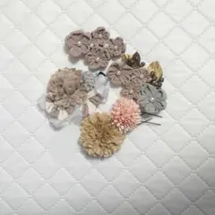 27.ヘアクリップ5点　つまみ細工　七五三　成人式　卒業式　入学式　和装