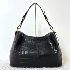 【極美品】 JRA認定 三宝 コッコクリスターロ クロコ ワンショルダーバッグのサムネイル