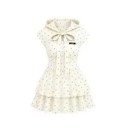 Lumignon Ribbon hood flare onepiece - メルカリ