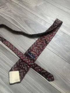 美品　チェルッティ　ネクタイ　ワイン　ペイズリー　レトロ　ロゴ　クラシックのサムネイル