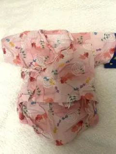 ピンク 金魚柄 甚平 70サイズ ロンパース