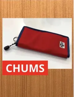 美品 チャムス chums 長財布 赤 ナイロン ウォレットのサムネイル