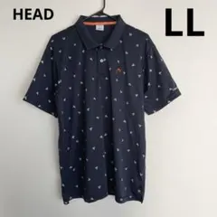HEAD ヘッド 半袖ポロシャツ 総柄 LL 紺 ヨット柄 スポーツのサムネイル