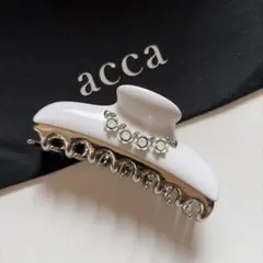 acca ヘアクリップ ホワイト 中サイズ - メルカリ