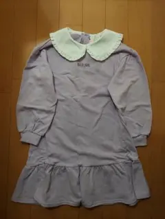 メゾピアノ　ワンピース　新品　紫　パープル　トレーナー生地