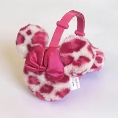 ディズニー ミニー ミニーちゃん 耳あて ヒョウ柄 イヤーマフ 耳当て ピンク