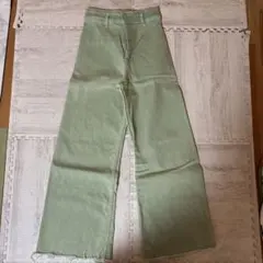 ZARA グリーン デニムパンツ