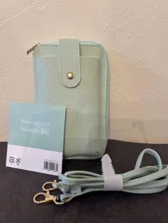 スマホショルダーバッグ パステルグリーン
