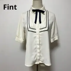 Fint フィントリボン付き ホワイト シャツ Sサイズ
