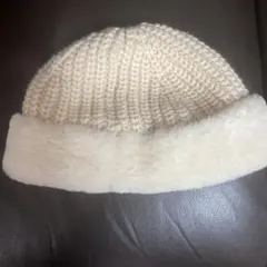 Samansa Mos2 ニット帽 F クリーム