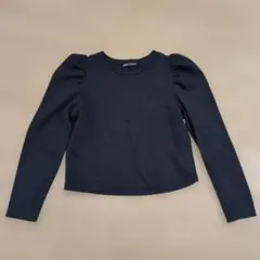 ZARA ザラ ショート丈 パワーショルダー スウェット 裏起毛 トレーナー