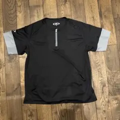 アクティブームActiveM ハーフジップTシャツ　ブラックグレーXXLのサムネイル