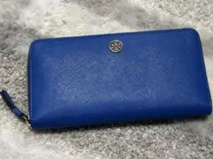 トリーバーチ Tory Burch ラウンドジップ 長財布 ブルー
