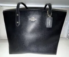 新品タグ付き】COACH ブラック レザー トートバッグ A4収納可能