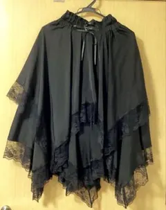 アクシーズファム VTG風サテンイレヘムロングスカート　axes femme