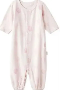 新品未使用　ジェラートピケ シェル柄　ロンパース 50-70cm ピンク