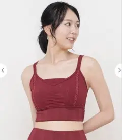 SUKALA　エンボスリーフブラトップ エンボスリーフブラトップ ヨガウェア ブラトップ ヨガ スカーラ