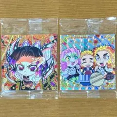 鬼滅の刃シールウエハース13 極レア胡蝶しのぶ SEC煉獄杏寿郎 2枚セット