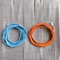 パソコンケーブル　オレンジとブルー　おまけ付き