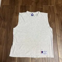 メンズ 古着 90s チャンピオン グレー タンクトップ L ノースリ