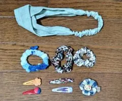 ヘアアクセサリー一式　ピン、シュシュ、ヘアバンド